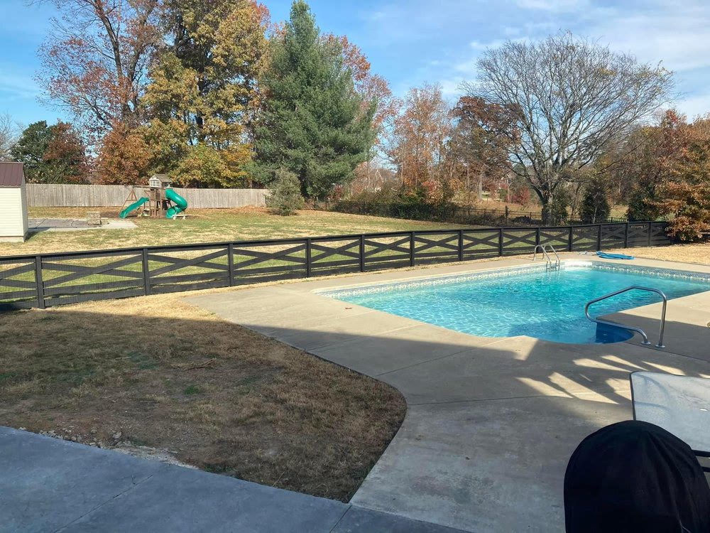 Fence repair with replaced rails and posts